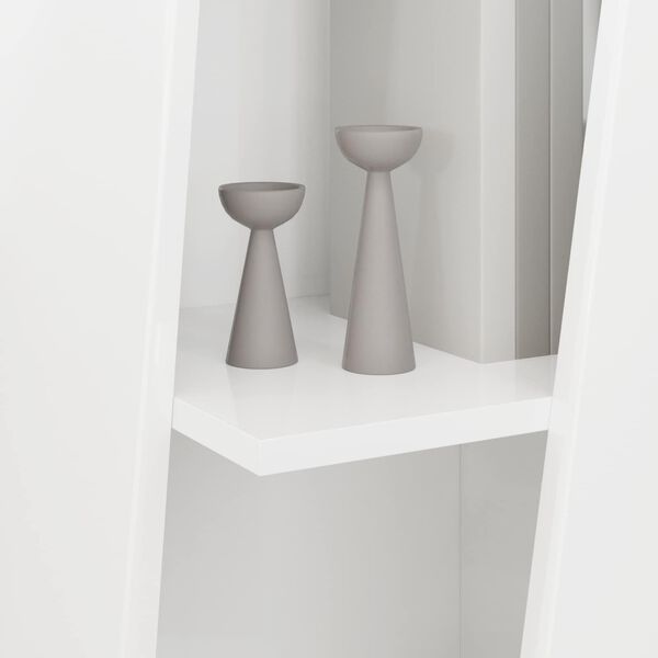 vidaXL Bočn&aacute; polica Vysok&yacute; lesk bielej 33 x 32 x 100,5 cm