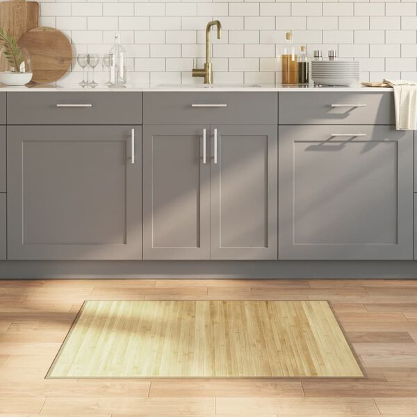 vidaXL Koberec obdĺžnikový bledý prírodný 70x100 cm bambus