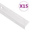 vidaXL Schodov&eacute; li&scaron;ty v tvare L 15 ks, hlin&iacute;k 90 cm, strieborn&eacute;