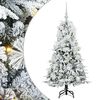 vidaXL Umel&yacute; Skl&aacute;pac&iacute; Vianočn&yacute; Stromček Biela 120 cm PE a PVC