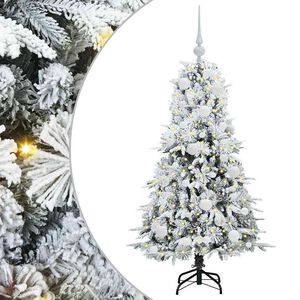 vidaXL Umel&yacute; Skl&aacute;pac&iacute; Vianočn&yacute; Stromček Biela 120 cm PE a PVC