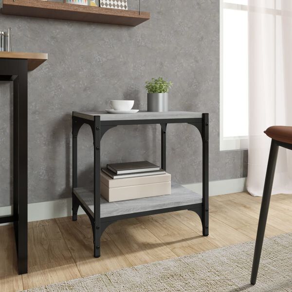 vidaXL TV skrinka sivý dub sonoma 40x33x41 cm spracované drevo a oceľ