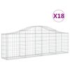 vidaXL Obl&uacute;kov&yacute; gabionov&yacute; k&ocirc;&scaron; 18 ks 200x30x60/80 cm pozinkovan&eacute; železo