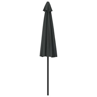 vidaXL Balkónový slnečník, hliníková tyč, antracit 270x144 cm, polkruh