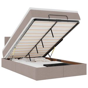 vidaXL Osmansk&aacute; posteľ s matracom Taupe 120x190 cm L&aacute;tka