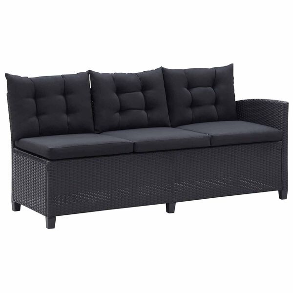 vidaXL S&uacute;pravy vonkaj&scaron;ieho n&aacute;bytku Čierna polyratan