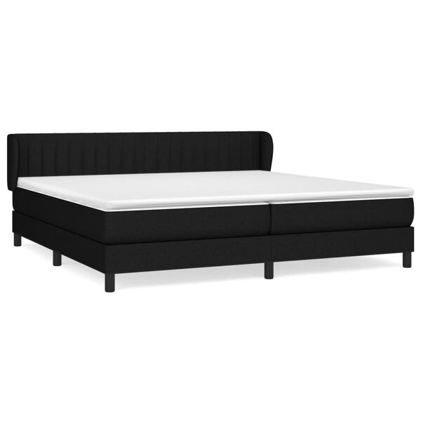 vidaXL Boxspring posteľ s matracom čierna 200x200 cm l&aacute;tka
