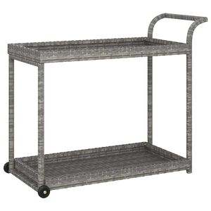 vidaXL Barov&yacute; voz&iacute;k siv&yacute; 100x45x83 cm polyratan