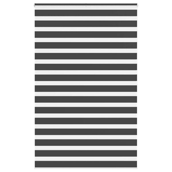 vidaXL Zebra roleta čierna 145x200 cm &scaron;&iacute;rka l&aacute;tky 140,9cm polyester