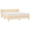 vidaXL Posteľn&yacute; r&aacute;m boxspring s matracom kr&eacute;mov&yacute; 160x200 cm l&aacute;tka