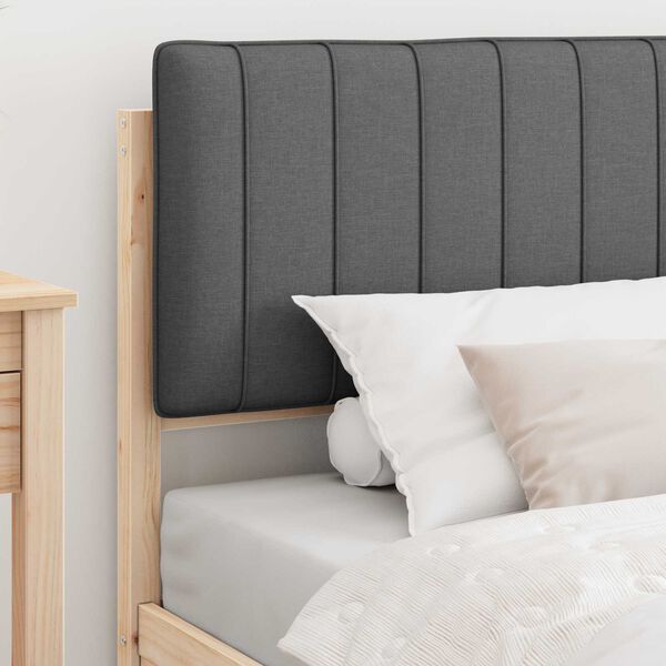 vidaXL R&aacute;m postele s čal&uacute;nen&yacute;m čelom Tmavo &scaron;ed&aacute; 100 x 200 cm