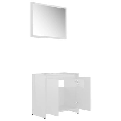 vidaXL Súprava kúpeľňového nábytku, lesklá biela, kompozitné drevo