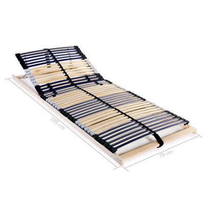 vidaXL Lamelový posteľný rošt so 42 lamelami a 7 zónami 70x200 cm