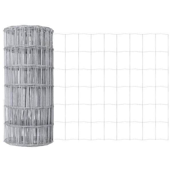 vidaXL Euro plot Strieborná 0.6 x 10 m