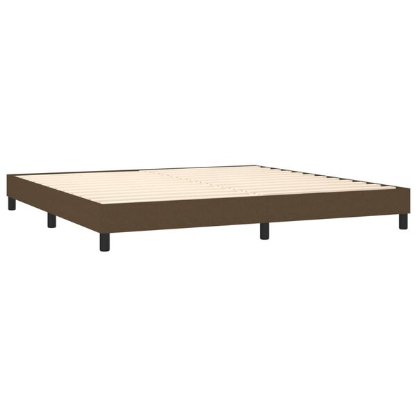 vidaXL Boxspring posteľ s matracom tmavohned&aacute; 200x200 cm l&aacute;tka