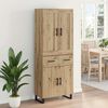 vidaXL Highboard Remeseln&yacute; dub 69,5 x 34 x 180 cm Kompozitn&eacute; drevo