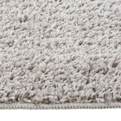 vidaXL Chlpatý koberec bledosivý 80x150 cm protišmykový