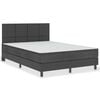 vidaXL Posteľ boxspring tmavo&scaron;ed&aacute; l&aacute;tkov&aacute; 140x200 cm