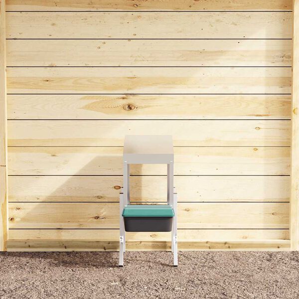 vidaXL Hniezdo pre kurčatá s 2 priehradkami a nohami, pozinkovaná oceľ