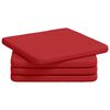 vidaXL Vank&uacute;&scaron;e na sedenie 4 pcs l&aacute;tka Červen&aacute; 40 x 40 x 3 cm