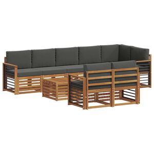 vidaXL S&uacute;pravy pohoviek s vank&uacute;&scaron;om 9 pcs Pr&iacute;rodn&aacute; a antracitov&aacute;