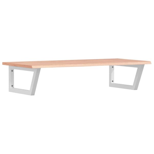 vidaXL Polica pod um&yacute;vadlo, n&aacute;stenn&aacute;, oceľ a dubov&yacute; mas&iacute;v