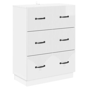 vidaXL Z&aacute;suvkov&yacute; kabinet Biela s vysok&yacute;m leskom 66 x 34,5 x 87 cm