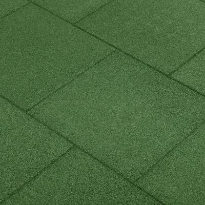 vidaXL Protipádové dlaždice 12 ks zelené 50x50x3 cm gumené