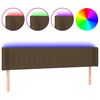 vidaXL Čelo postele s LED tmavohend&eacute; 163x16x78/88 cm l&aacute;tka