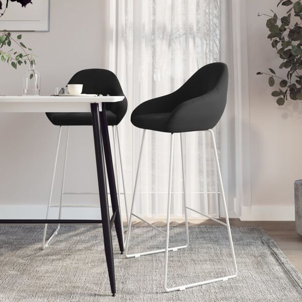 vidaXL Barov&eacute; stoličky 2 ks čierne zamatov&eacute;