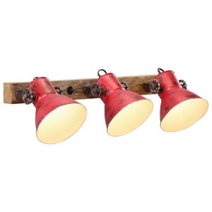vidaXL N&aacute;stenn&aacute; lampa 25 W &scaron;muhovan&aacute; červen&aacute; 65x25 cm E27