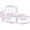 vidaXL Rám postele s čalúneným čelom Sivohnedá 100 x 200 cm