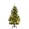 vidaXL Umel&yacute; v&yacute;klopn&yacute; vianočn&yacute; stromček 150 LED a sada g&uacute;ľ 120 cm