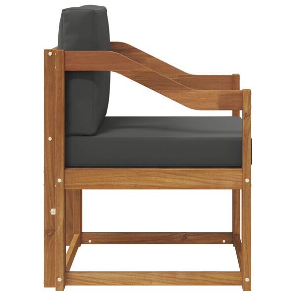 vidaXL Vonkaj&scaron;ia pohovka Mas&iacute;vne ak&aacute;ciov&eacute; drevo a polyester Pr&iacute;rodn&aacute;