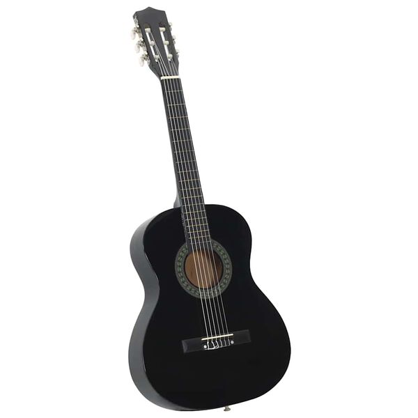 vidaXL 8dielna klasická gitarová sada pre začiatočníkov čierna 3/4 36"