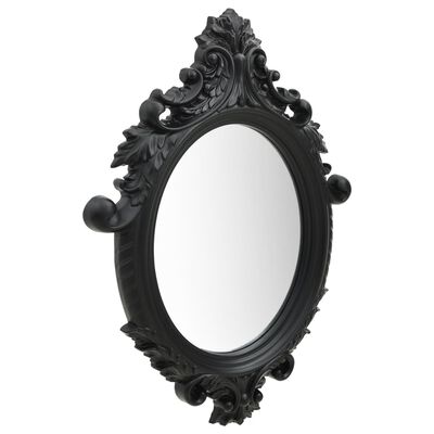 vidaXL Nástenné zrkadlo v zámockom štýle 56x76 cm čierne