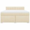 vidaXL Posteľn&yacute; r&aacute;m boxspring s matracom kr&eacute;mov&yacute; 180x200 cm l&aacute;tka