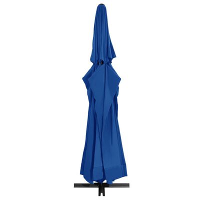 vidaXL Vonkajší slnečník s hliníkovou tyčou 500 cm, azúrovo modrý