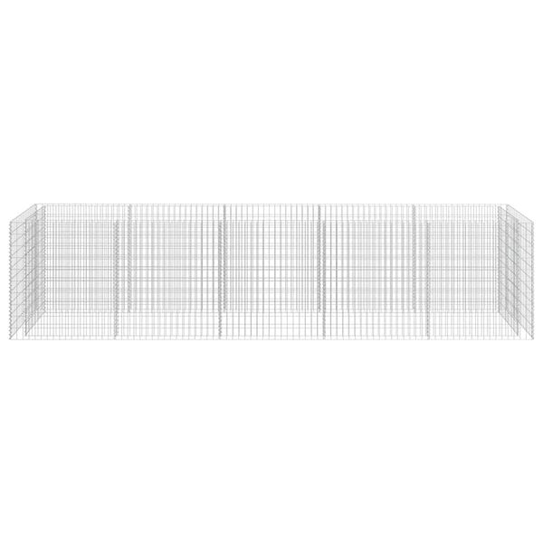 vidaXL Gabi&oacute;nov&yacute; vyv&yacute;&scaron;en&yacute; z&aacute;hon, pozinkovan&aacute; oceľ 450x90x100 cm