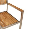 vidaXL Záhradnástolička 6 pcs Hnedá 56x54,5x87 cm Solidný teak