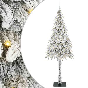 vidaXL Vianočn&yacute; stromček s 300 LED-i Biela 210 cm PE a oceľ