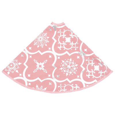 vidaXL Luxusná deka pod vianočný stromček ponožka ružová 150 cm látka