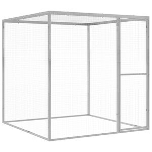 vidaXL Klietka pre mačky 1,5x1,5x1,5 m, pozinkovan&aacute; oceľ