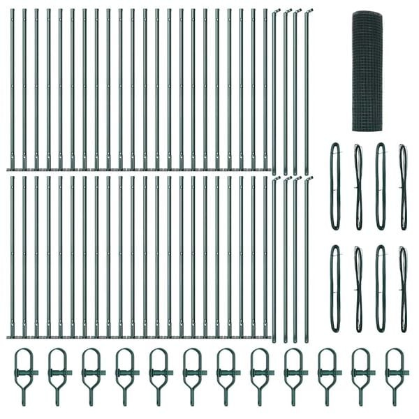 vidaXL Stĺp na plot. Zelen&aacute; 100 x 0,8 m (16 x 16 mm pletivo)