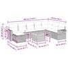 vidaXL 9-dielna záhradná súprava pohoviek s vankúšmi sivá polyratanová