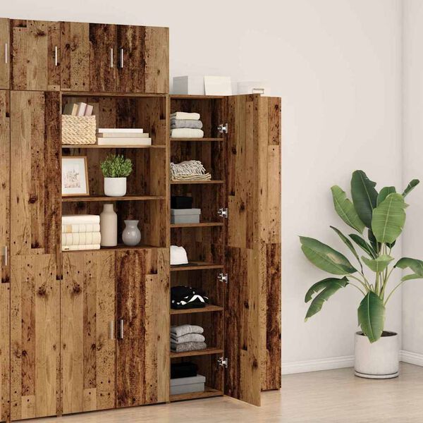 vidaXL Highboard Star&eacute; drevo 40 x 42,5 x 185 cm