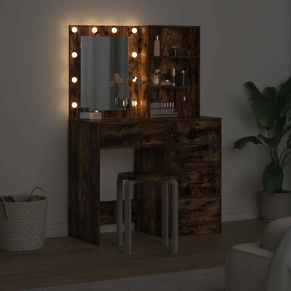 vidaXL Toaletn&yacute; stol&iacute;k 2 pcs Hned&aacute; 50 x 41 x 135 cm Kompozitn&eacute; drevo