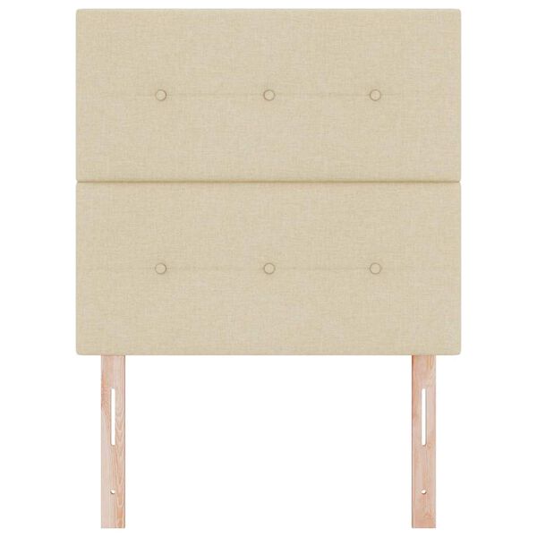 vidaXL Zadn&eacute; čelo s čelnou doskou Kr&eacute;mov&aacute; 90 cm Umel&aacute; koža