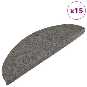 vidaXL Samolepiace n&aacute;&scaron;ľapy na schody 15 ks 56x17x3 cm siv&eacute;