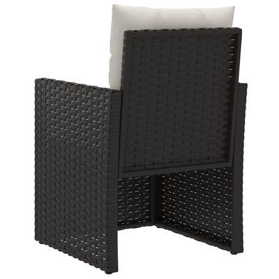 vidaXL 3-dielna vonkajšia sedacia súprava s vankúšmi polyratan čierna